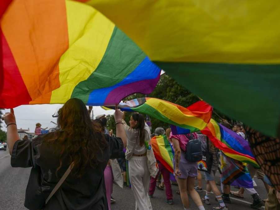 Na ilustračnej snímke Dúhový Pride v Bratislave.