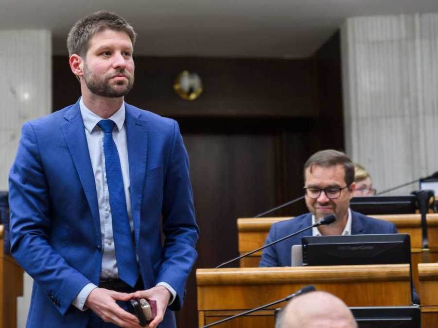 Na snímke opozičný poslanec Michal Šimečka.