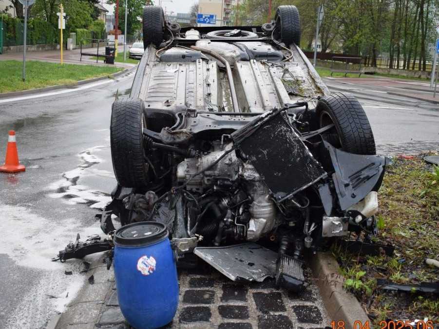 Miesto dopravnej nehody v Trnave.