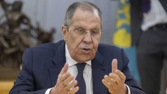 Na snímke Sergej Lavrov.