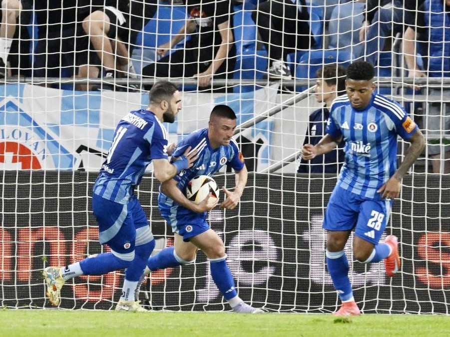 Futbalisti ŠK Slovan Bratislava.