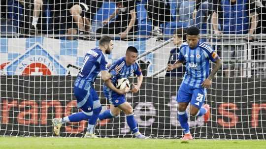 Futbalisti ŠK Slovan Bratislava.