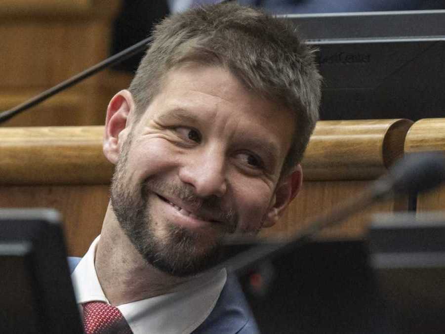 Na snímke Michal Šimečka.