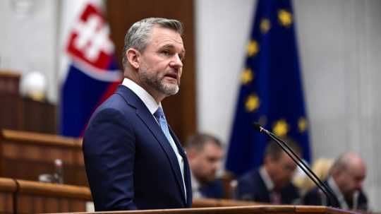 Prezident Peter Pellegrini v pléne parlamentu.