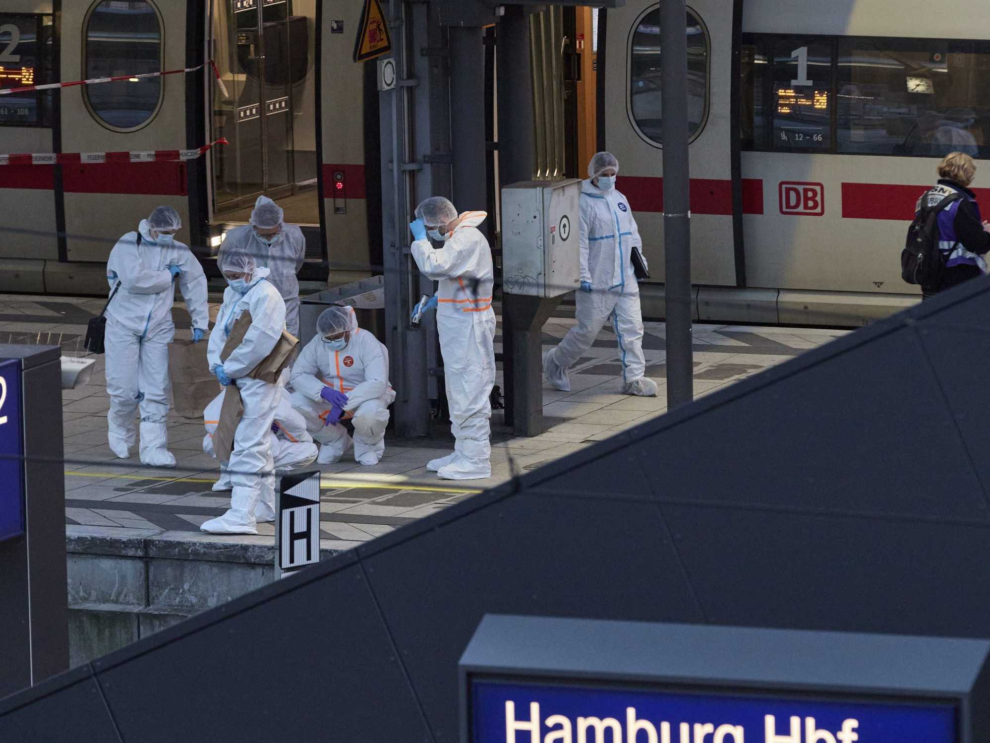 Miesto činu na železničnej stanici v Hamburgu.