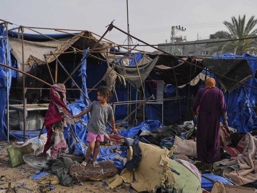 poškodené domy v Pásme Gazy
