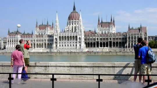 Maďarský parlament v Budapešti.