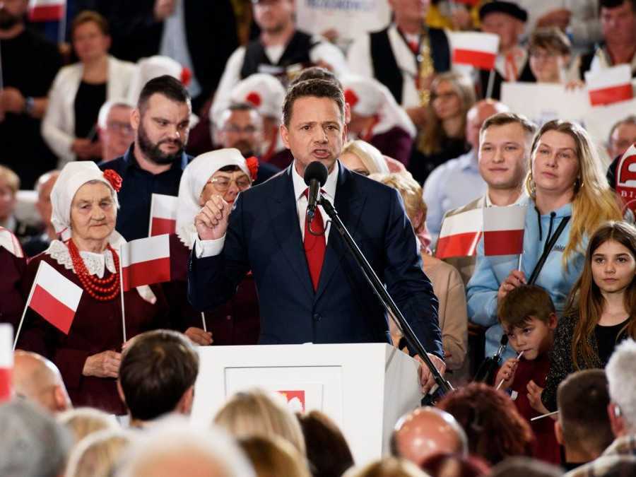 Poľský prezidentský kandidát a starosta Varšavy Rafal Trzaskowski.