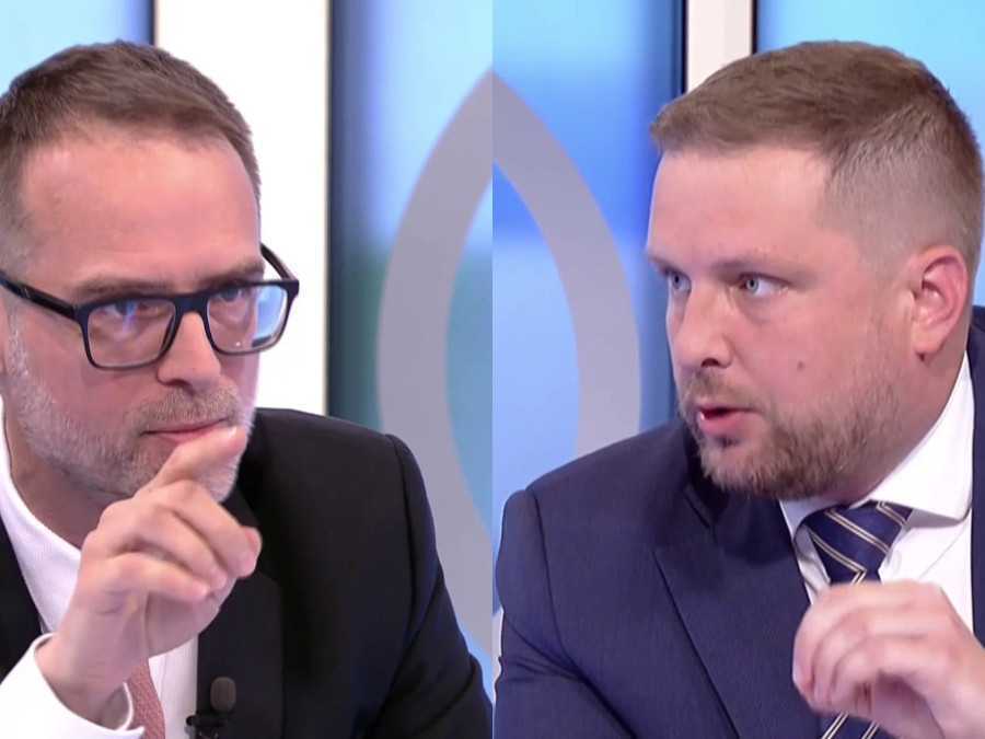 Poslanec Tomáš Szalay (vľavo) z SaS a minister zdravotníctva za Hlas-SD Kamil Šaško.