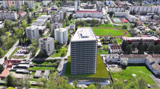 Na snímke projekt budovy v Dubnici nad Váhom.