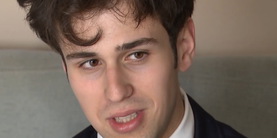 Ocenený študent Adam Kovalčík.