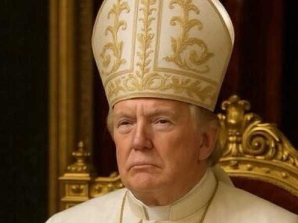 D. Trump zdieľal obrázok seba samého ako pápeža. Kritici to označili za prejav arogancie