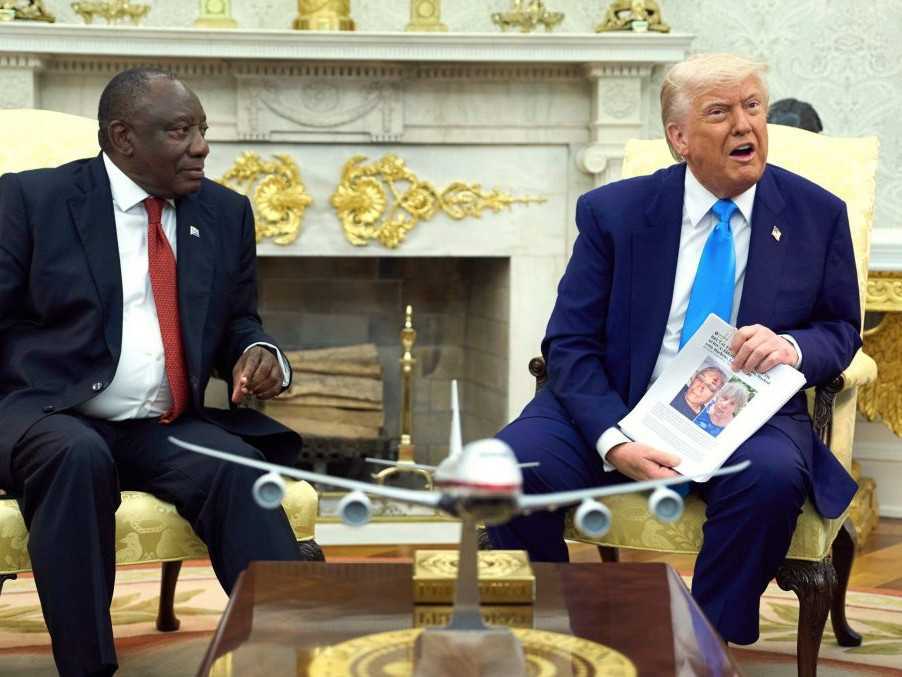 Cyril Ramaphosa a Donald Trump