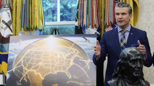 Na snímke minister obrany USA Pete Hegseth.