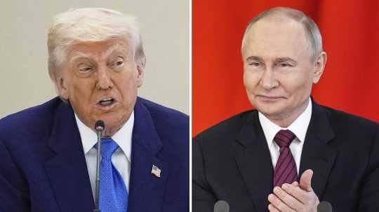 Zľava Donald Trump a Vladimir Putin.