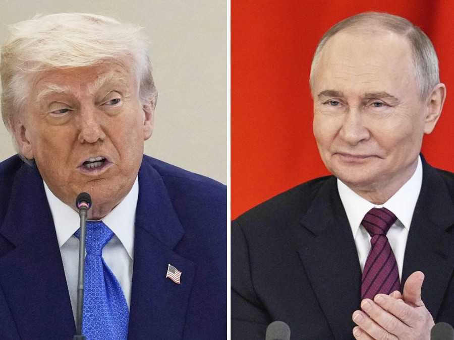 Zľava Donald Trump a Vladimir Putin.