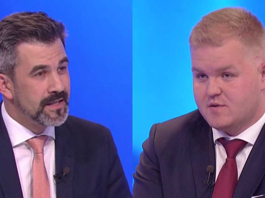 Zľava poslanci NR SR Ján Hargaš (PS) a Michal Bartek (Hlas-SD).