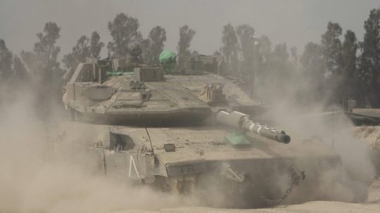 Na ilustračnej snímke tank izraelskej armády.