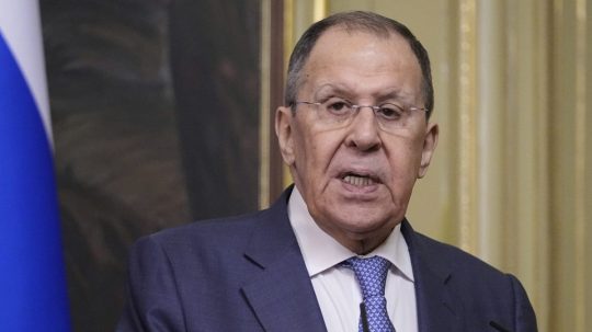 Na snímke Sergej Lavrov.