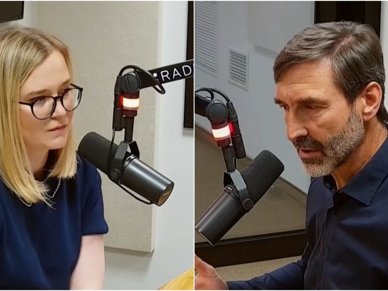 Na snímke zľava Vladimíra Marcinková a Juraj Blanár.