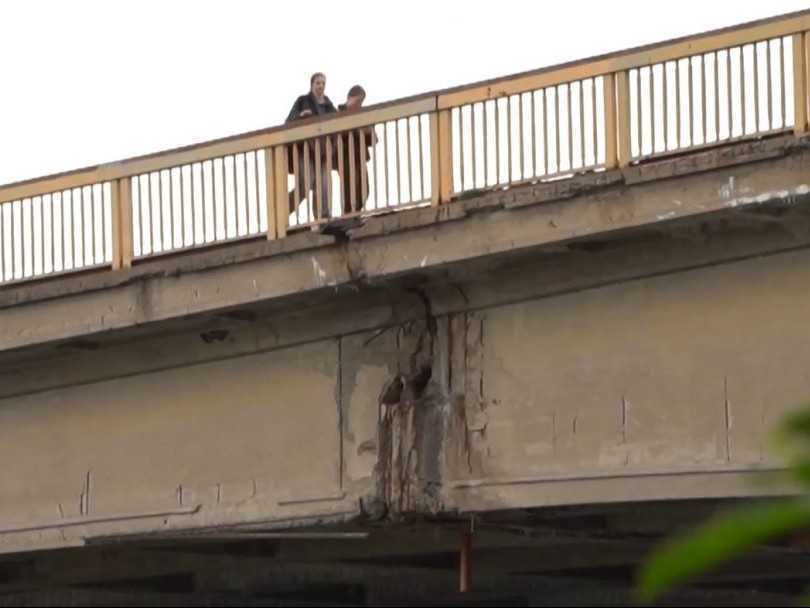 Na snímke most v Trenčíne.