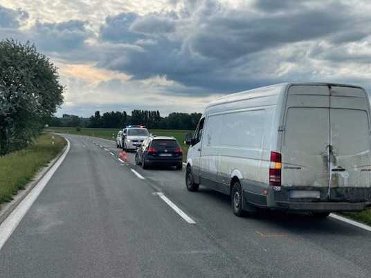 Na snímke miesto dopravnej nehody.