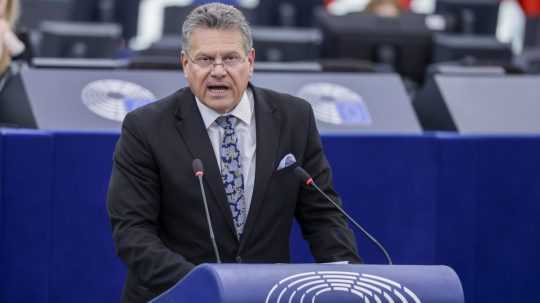 Maroš Šefčovič v Európskom parlamente.