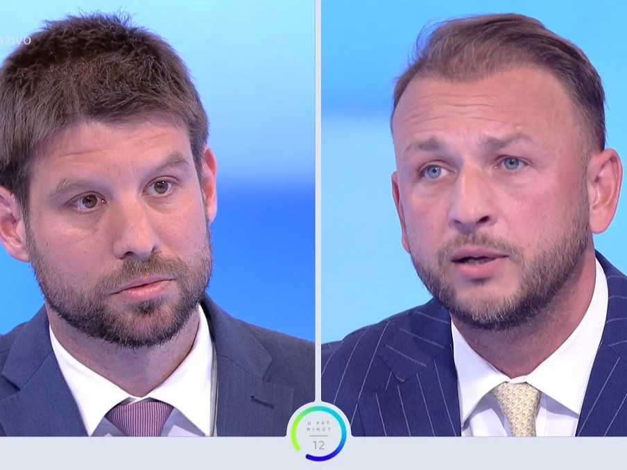 Michal Šimečka (PS) a Matúš Šutaj Eštok (Hlas-SD).