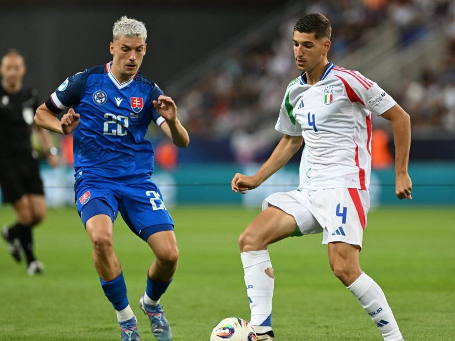 Tomáš Rigo počas zápasu proti Taliansku na ME U21.