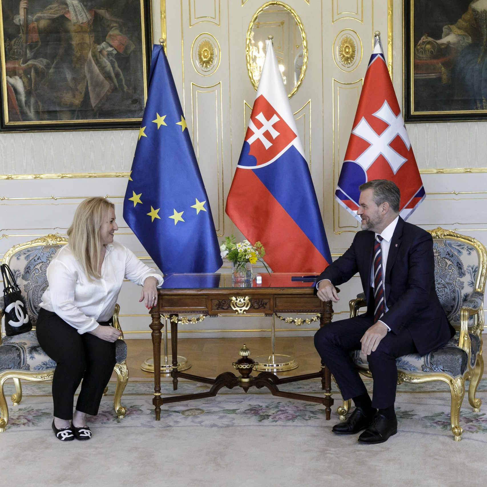 Peter Pellegrini prijal v prezidentskom paláci generálnu riaditeľku STVR Martinu Flašíkovú