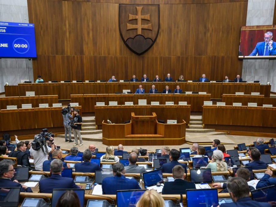 Na snímke poslanci NR SR počas schôdze.