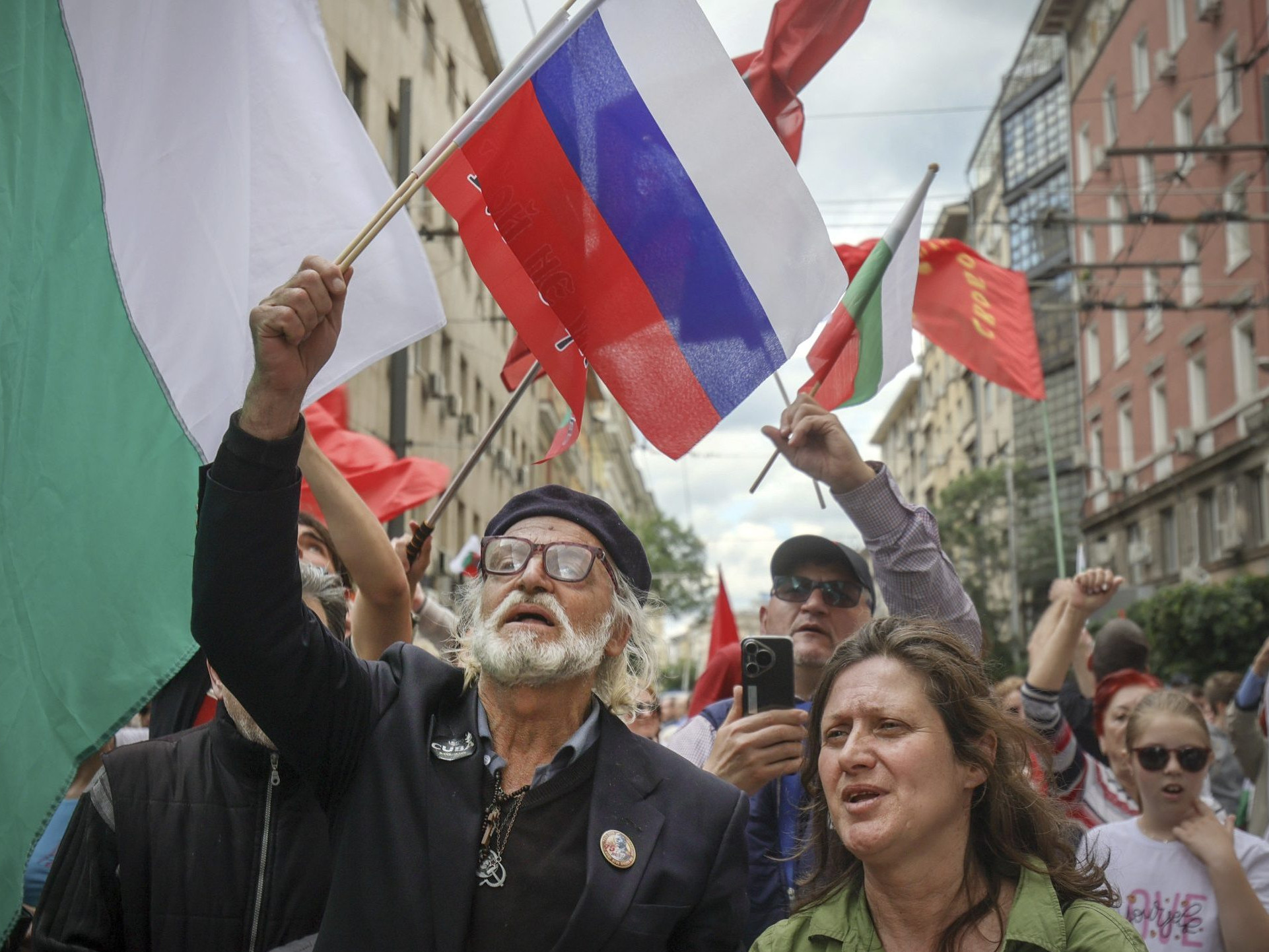 ľudia v uliciach v Bulharsku