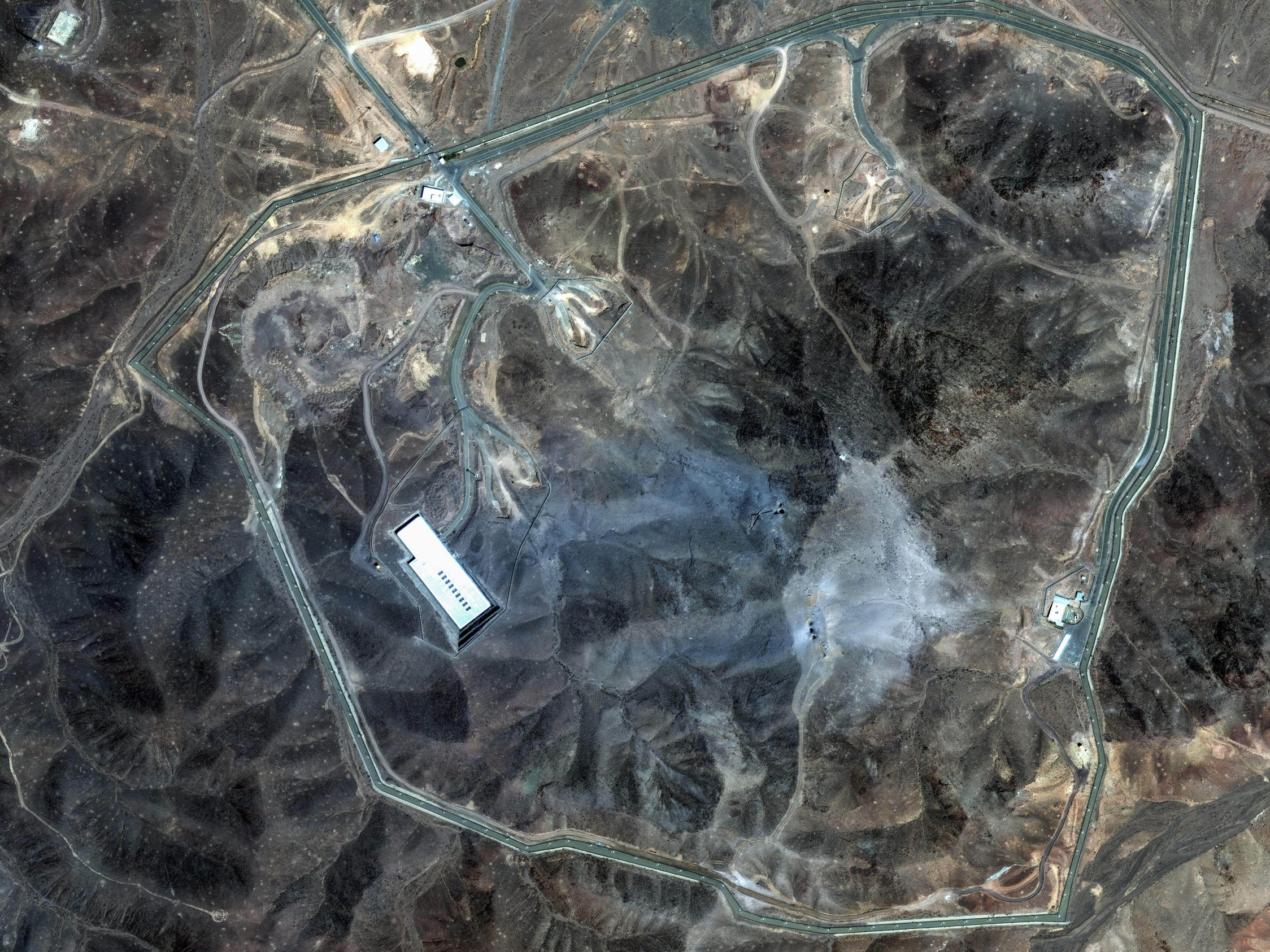 Iránske jadrové zariadenie vo Fordó po americkom útoku.