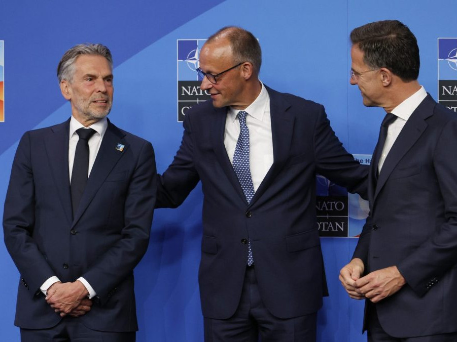 Dick Schoof, F. Merz a Mark Rutte