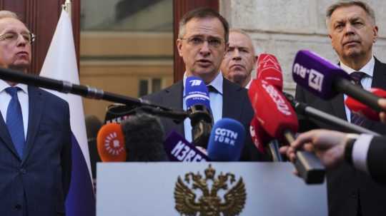 Poradca ruského prezidenta Vladimir Medinskij v Istanbule.