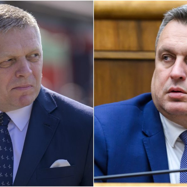 Na snímke zľava Robert Fico a Andrej Danko.