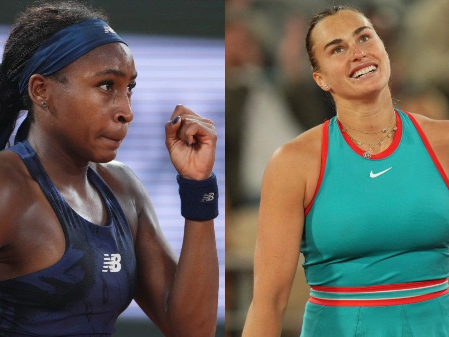 Americká tenistka Coco Gauffová a Bieloruska Aryna Sabalenková.