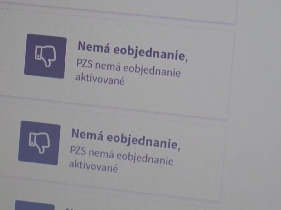 Na ilustračnej snímke nefunkčný objednávací systém.