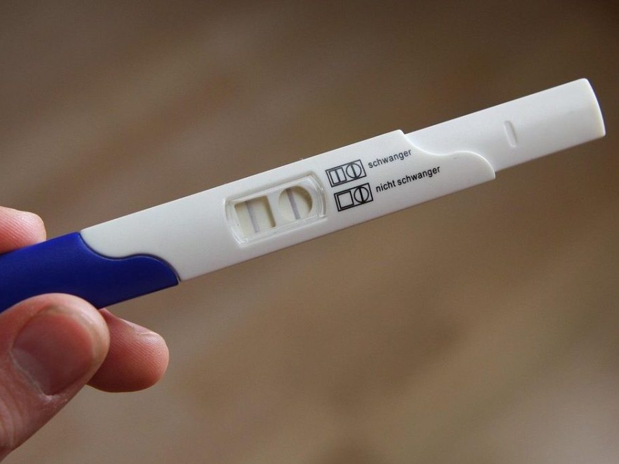 Pozitívny tehotenský test.