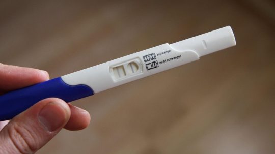 Pozitívny tehotenský test.