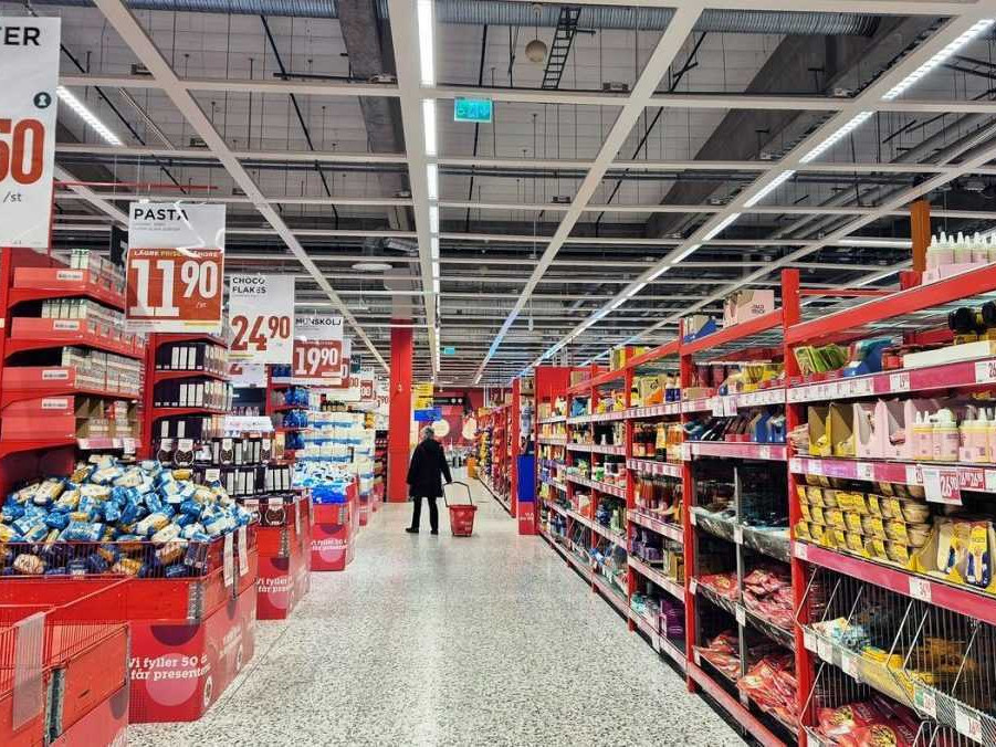 Ilustračná snímka švédskeho supermarketu.