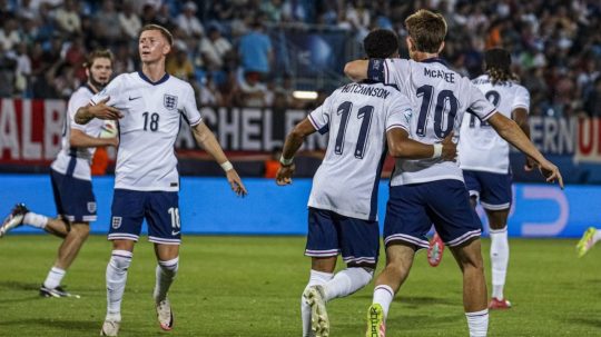 Hráči Anglicka na ME U21 na Slovensku.