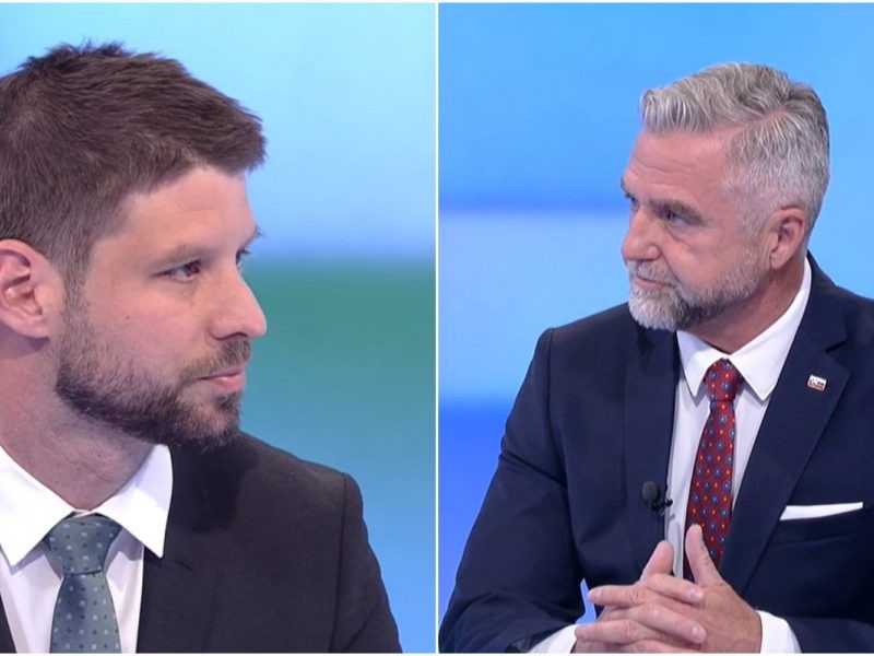 Na snímke zľava Michal Šimečka a Tibor Gašpar.