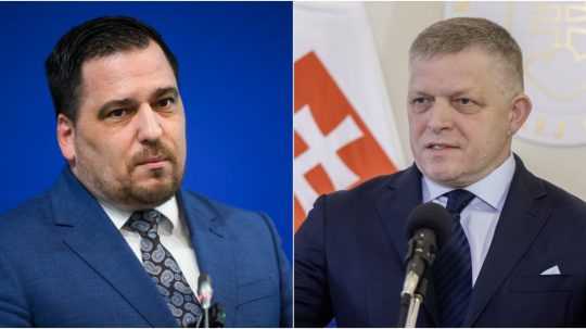 Na snímke zľava Tomáš Zdechovský a Robert Fico.