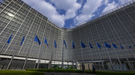 Na snímke budova Európskej komisie v Bruseli.