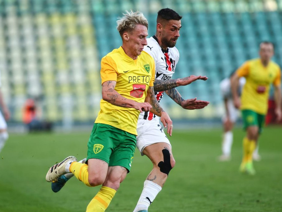 Hráči počas zápasu Žiliny s Trnavou.