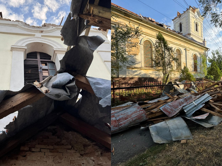 Škody napáchal živel aj v meste Sáp.