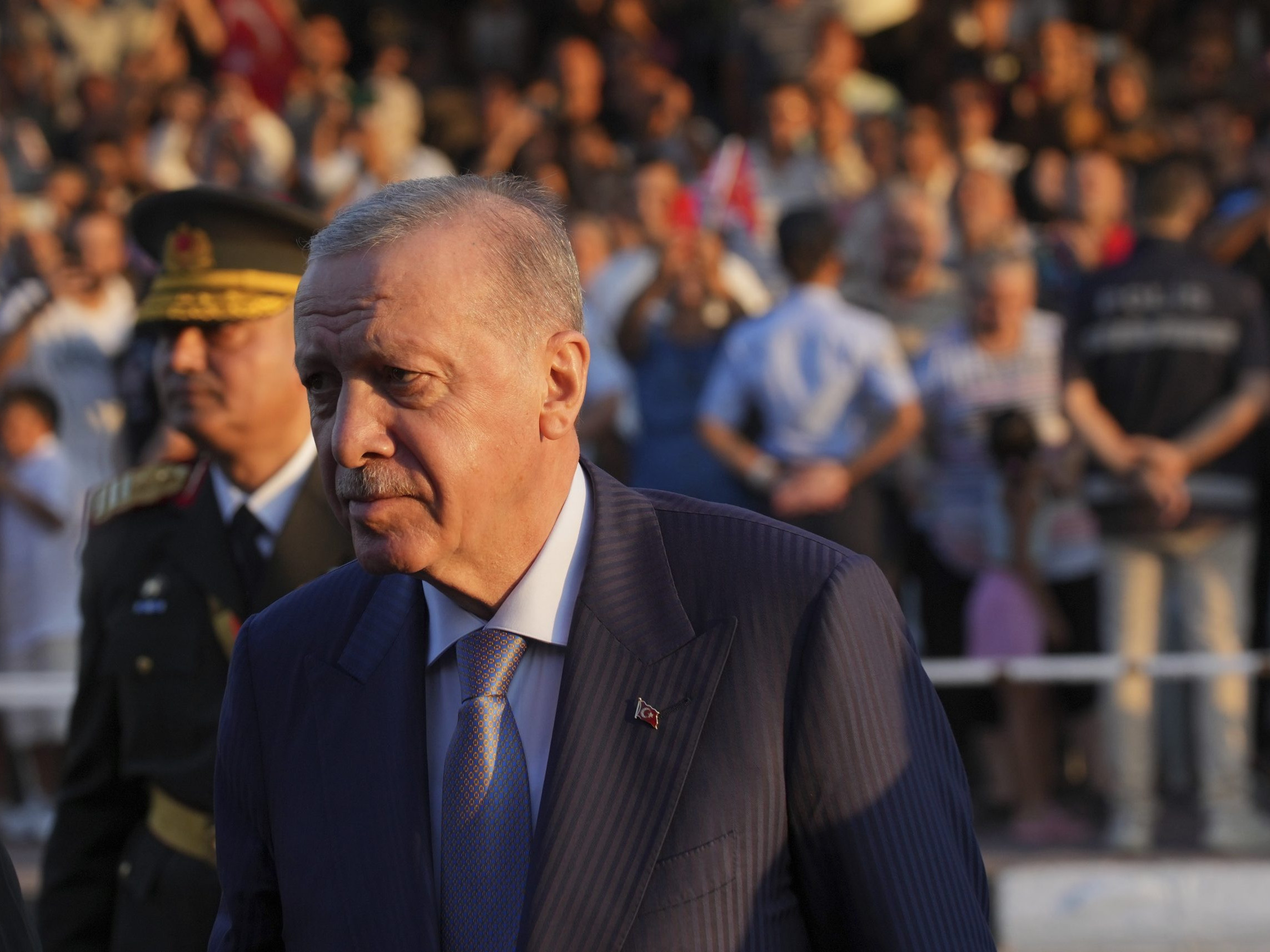 Recep Tayyip Erdogan počas návštevy severnej časti Cypru.