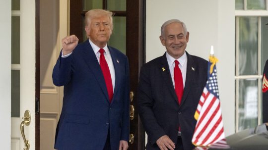 D. Trump a B. Netanjahu
