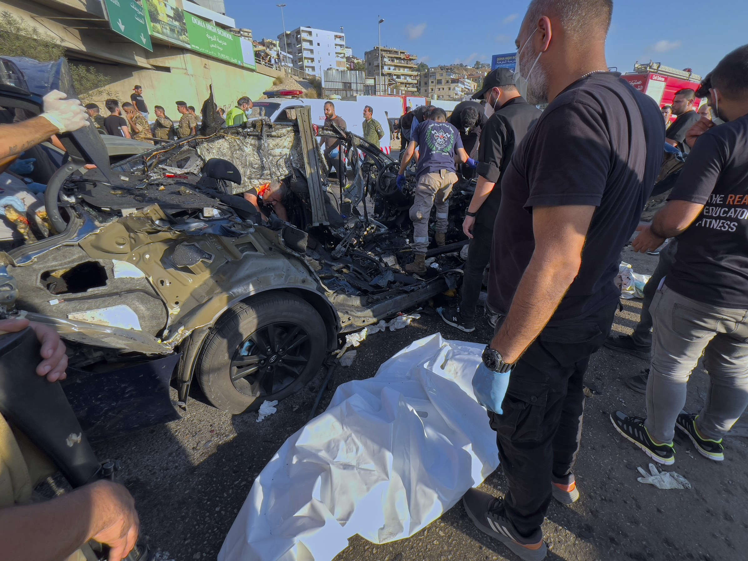 Časť Bejrútu po izraelskom útoku.